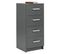 Meuble De Rangement 4 Tiroirs Gris Graphite - Zeine