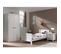 Lit 90x200cm + Chevet + Armoire 2 Portes - Lazio