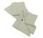 Lot De 3 Serviettes 40x40cm Gaze De Coton Vert D'eau - Ourea