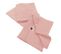 Lot De 3 Serviettes 40x40cm Gaze De Coton Rose Pêche - Ourea