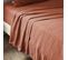 Drap Plat 240x300cm Gaze De Coton Terracotta - Ourea