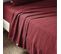 Drap Plat 270x300cm Gaze De Coton Lie De Vin - Ourea