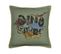 Coussin Déhoussable 40x40cm Coton Motif Dinosaures - Tyrex