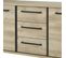 Buffet 2 Portes 3 Tiroirs 182cm Aspect Bois - Marco