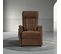 Fauteuil Relax Electrique Simili Cuir Brun - Kyle