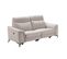 Canapé Relax Electrique 3 Places Microfibre Gris Clair Pieds Métal - Braga