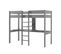 Lit Mezzanine Gris 90x200cm Échelle Centrale Avec Bureau - Sleepy