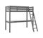 Lit Mezzanine Gris 90x200cm Avec Bureau 205 Cm - Sleepy