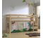 Lit Mi-haut En Pin Naturel 90x200cm Housse Dino - Sleepy