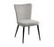 Lot De 2 Chaises Tissu Gris Clair Chiné Pieds Métal Noir Mat - Maurine