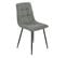 Lot De 4 Chaises Tissu Gris Pieds Métal Gris Anthracite - Ernest