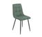 Lot De 4 Chaises Tissu Vert Pieds Métal Gris Anthracite - Ernest