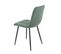 Lot De 4 Chaises Tissu Vert Pieds Métal Gris Anthracite - Ernest