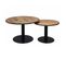 Lot De 2 Tables Plateau Manguier Massif Pieds Métal Noir - Nadine