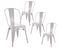 Lot De 4 Chaises Métalliques Blanches - Pamela