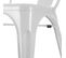 Lot De 4 Chaises Métalliques Blanches - Pamela