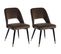 Lot De 2 Chaises Tissu Café Et Pieds Métal - Majik