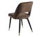 Lot De 2 Chaises Tissu Café Et Pieds Métal - Majik