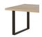 Table Rectangulaire 230cm Aspect Bois Piètement U Métal  Noir - Canyon