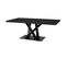 Table Rectangulaire 170cm Aspect Bois Noir Piètement Croisé Métal Noir - Nox