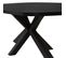 Table Ovale 200cm Aspect Bois Piètement Etoile Métal Noir - Nox