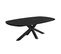 Table Ovale 200cm Aspect Bois Piètement Etoile Métal Noir - Nox