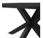 Table Ovale 200cm Aspect Bois Piètement Etoile Métal Noir - Nox