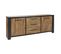 Buffet 2 Portes Et 3 Tiroirs Aspect Bois Finition Denver Et Noir - Etienne