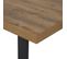 Table Rectangulaire 200cm Aspect Bois Piètement U Métal Noir - Denver