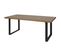 Table Rectangulaire 200cm Aspect Bois Piètement U Métal Noir - Denver