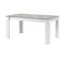 Table Rectangulaire 160x90cm Laquée Blanc Brillant Et Gris Marbré - Denae