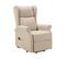 Fauteuil Relax Releveur Electrique Tissu Ivoire - Andora