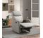 Fauteuil Relax Manuel Tissu Gris Clair - Lerida