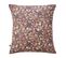 Taie D'oreiller 60x60cm Gaze De Coton Fond Brun Motifs Fleurs - Adonis Brun