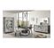 Buffet 4 Portes Gris Aspect Pierre Avec LED - Hoffman