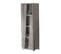 Vitrine 1 Porte Gauche Aspect Noyer Gris Foncé - Dita