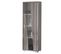 Vitrine 1 Porte Droite Aspect Noyer Gris Foncé - Dita