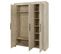 Armoire 3 Portes 165cm Aspect Bois Clair - Natural