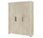 Armoire 3 Portes 165cm Aspect Bois Clair - Natural