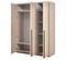 Armoire 3 Portes 165cm Aspect Bois Clair - Letty