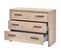 Commode 3 Tiroirs Aspect Bois Clair - Letty