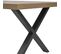 Table 200cm Aspect Bois Piètement X Métal Poudré Noir - Jenna