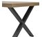 Table 170cm Aspect Bois Piètement X Métal Poudré Noir - Kora