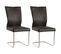 Lot De 2 Chaises Grises Piètement Chromé - Misa