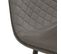 Lot De 4 Chaises Simili Cuir Gris Surpiqures Carreaux - Lola