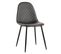 Lot De 4 Chaises Simili Cuir Gris Surpiqures Carreaux - Lola