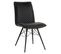 Lot De 2 Chaises Tissu Noir Simili Cuir Anthracite - Marty