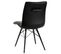 Lot De 2 Chaises Tissu Noir Simili Cuir Anthracite - Marty