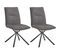 Lot De 2 Chaises Tissu Gris Piètement Etoile - Juliane