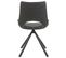 Lot De 2 Chaises Pivotantes Simili Cuir Anthracite - Ferra